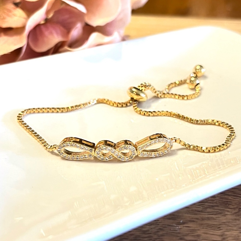 Rhinestone Infinity Bracelet